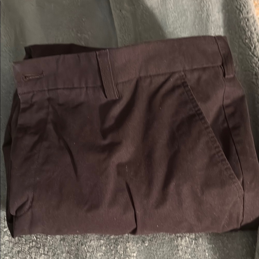 Men’s Big and Tall black twill fleece-lined pants size 46